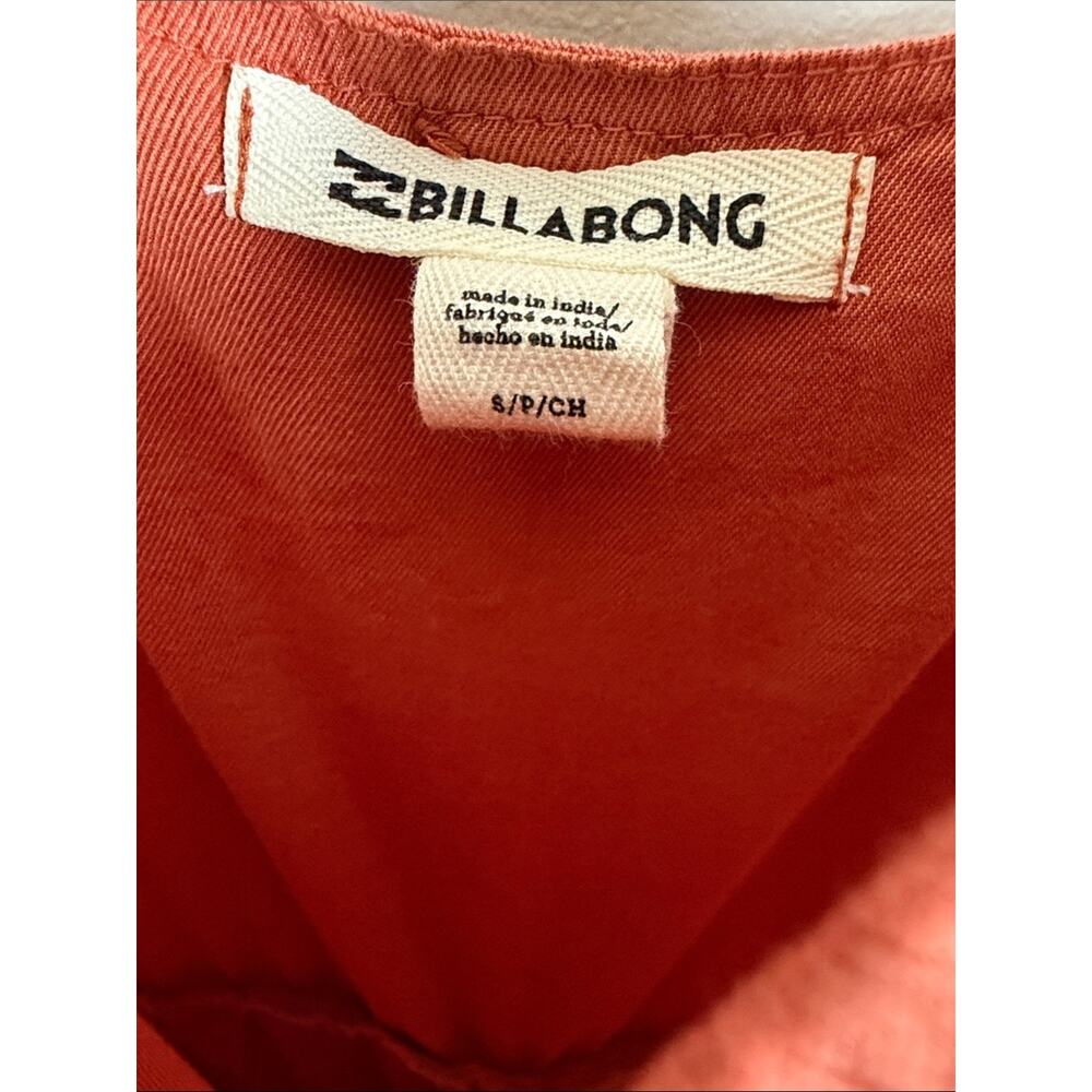 Billabong Rust Orange Button-Front Sleeveless Jumpsuit - Picture 5 of 10